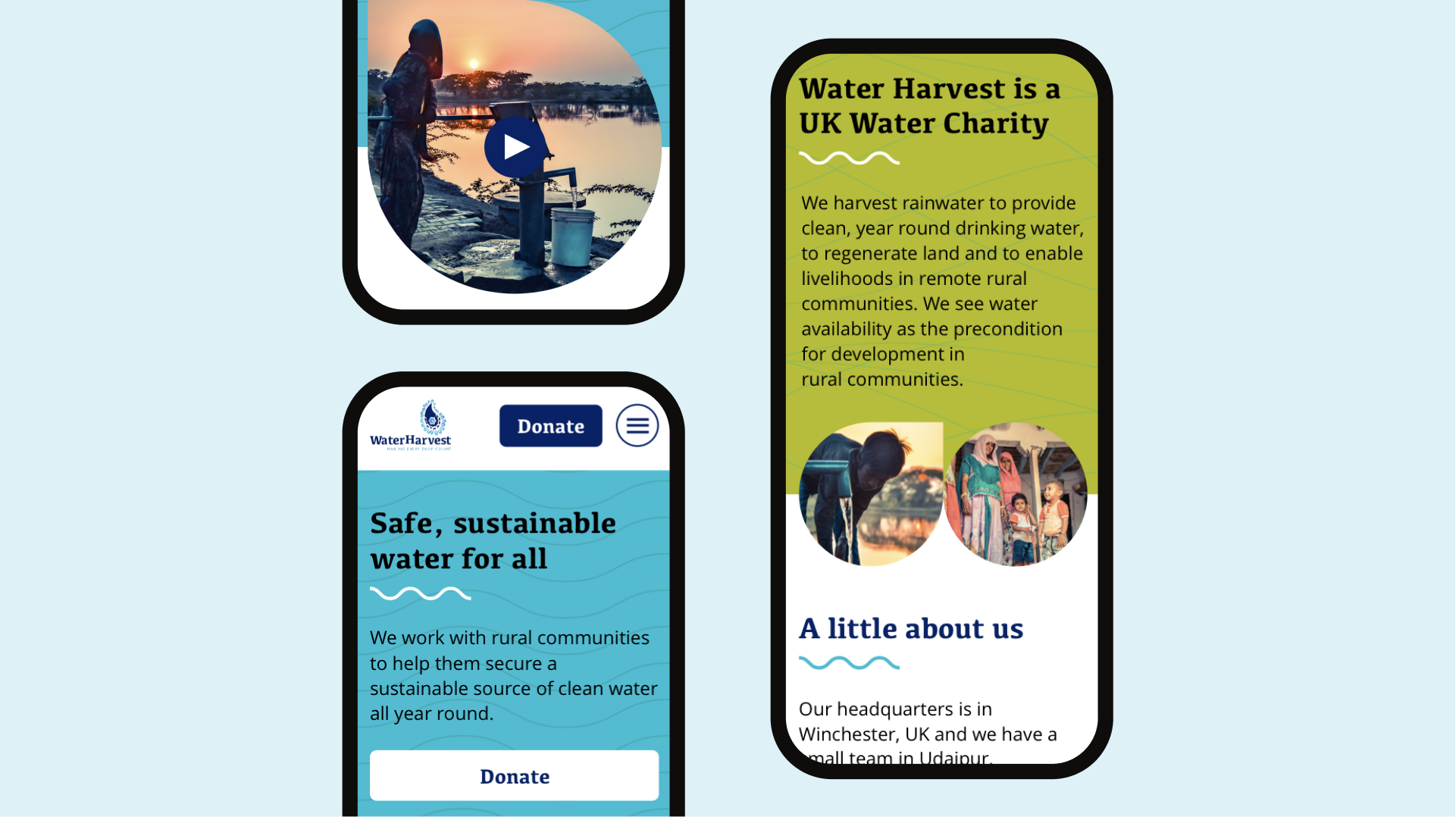 Water Harvest Mobile Website Designs