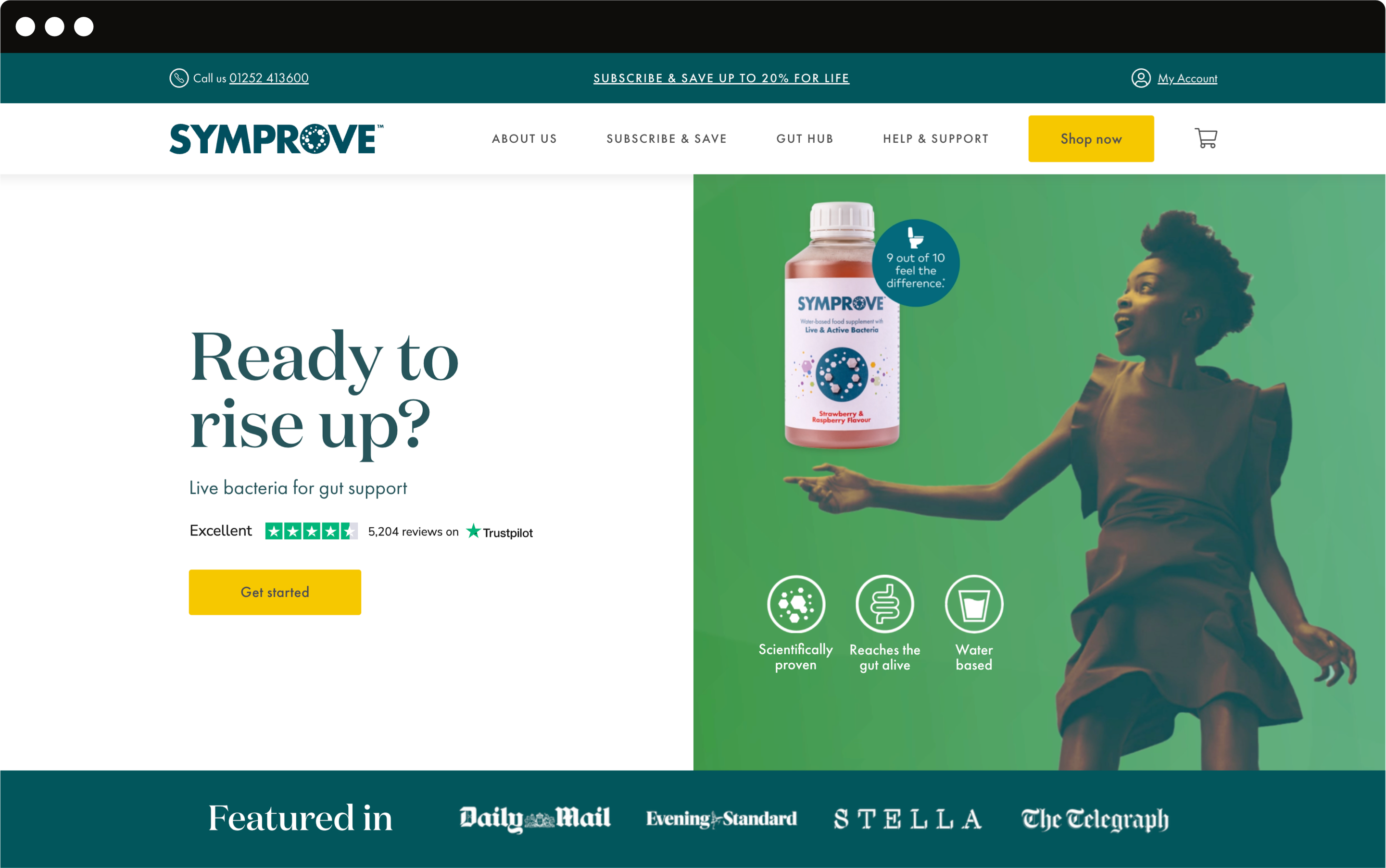 Symprove Shopify Homepage Design