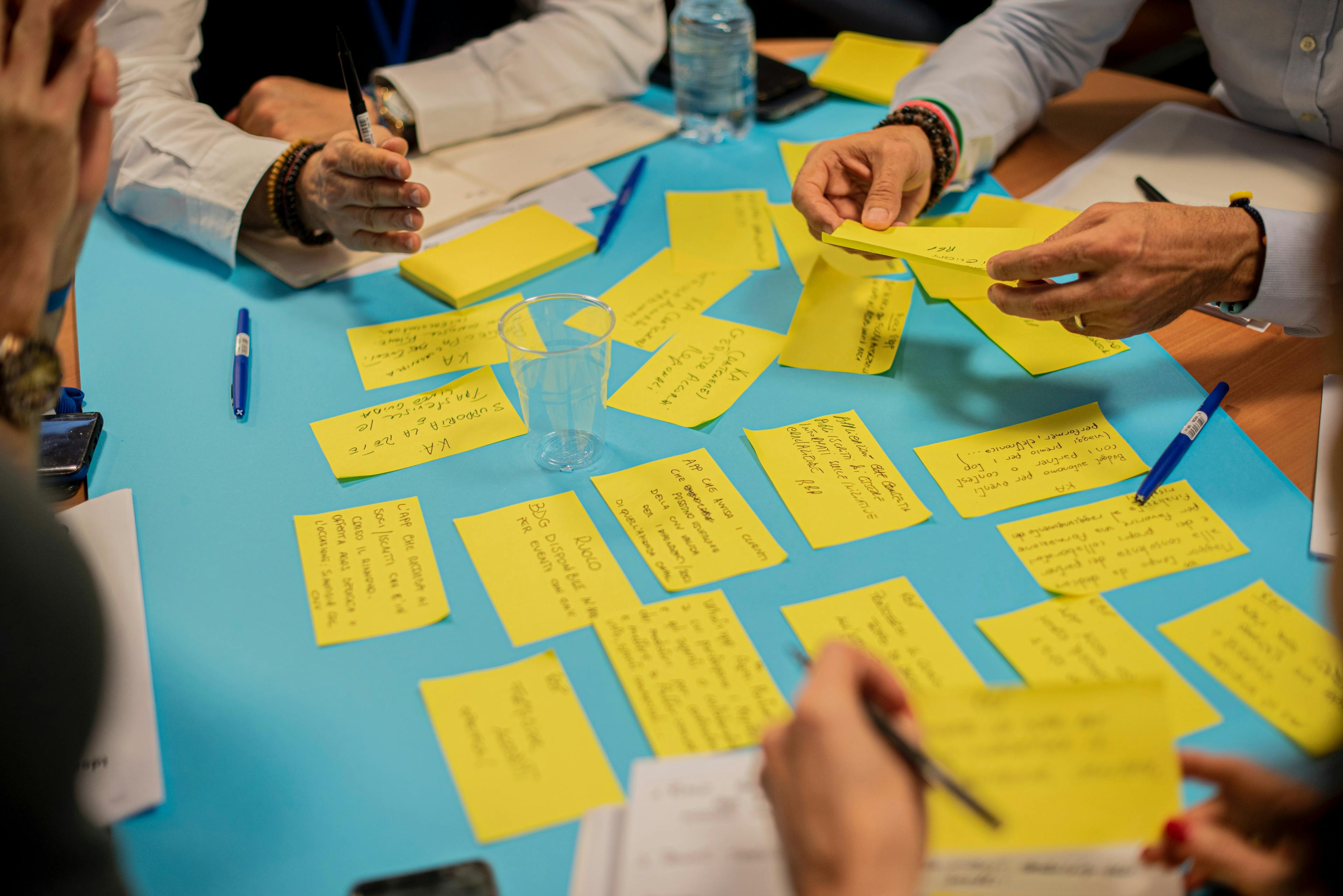 Sticky notes for collaborative workshops